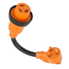 Maxpeedingrods Uv34bl 30a Rv Locking Adapter Cord Nema Tt-30p To L5-30r 12 In Heavy Duty 10 Awg