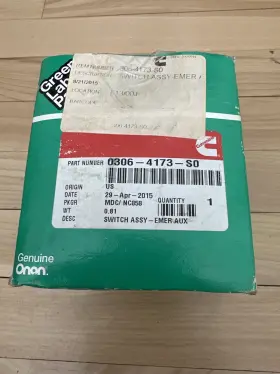 0306-4173-so Onan New Genuine Emergency Aux Switch Assembly