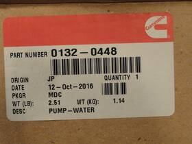 Onan 132-0448 New Cummins Water Pump