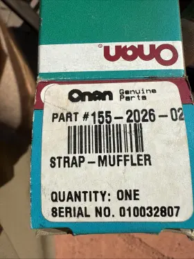 155-2026-02 Onan Muffler Strap Genuine Oem Nos New In Box 155-2026-02 Onan Muffler Strap Genuine Oem Nos New In Box