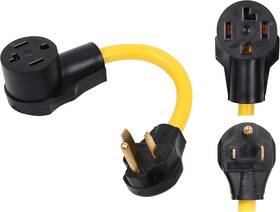 Onetak 6-50p/14-30r Nema 6-50p To 14-30r Etl Listed 240v 30 Amp 3 Prong Male Plug 4 Fema