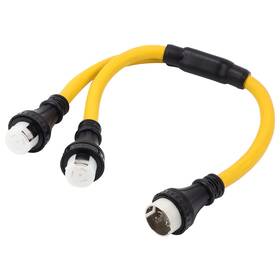 Onetak 632138237159 Nema Ss250p To 2 Outlet Ss250r Y Splitter Stw 6 Awg 3 Feet 120v/240v 5