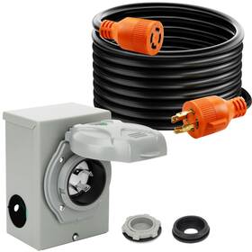 Opl5 30amp-g4-430p-o 30 Amp Generator Cord 25 Feet And Pre-drilled Power Inlet Box 30a