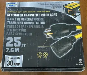 599-0692 Powerzone 30 Amp Electrical Cord 10 Awg Conductor 25 Ft Length For Generator 599-0692 Powerzone 30 Amp Electrical Cord 10 Awg Conductor 25 Ft Length For Generator