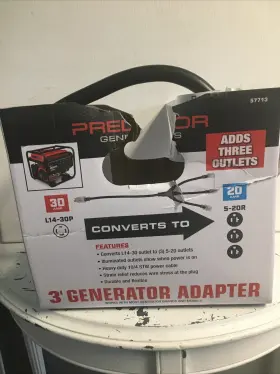 Predator 193175421463 Brand Generator Adapter Adds Three Outlets Predator 193175421463 Brand Generator Adapter Adds Three Outlets