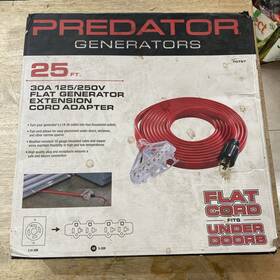 Predator 70797 25 Ft. 30 Amp 125/250v Flat 4-outlet L14-30 Generator Extension Cord