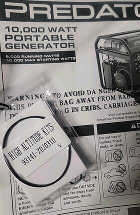 Predator 93141-z0j0310 Generator High Altitude Kit 6000-8000ft