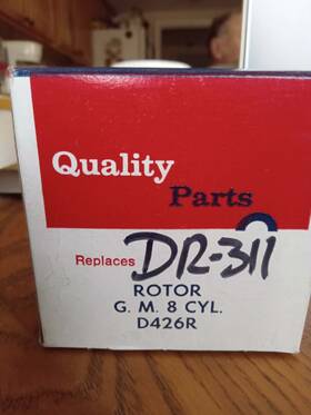 Quality Parts Dr-311 Nos Distributor Rotor G.m. 8 Cyl D426r