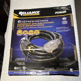 Reliance Controls Pc3020r Power Cord 6 Meters 30a 7500w 125/250v Generator