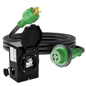 Rvguard Rggec43015lk Emergency Power Combo Kit 15 Foot 30 Amp Generator Cord And Inlet Box