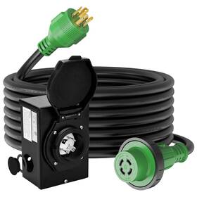 Rvguard Rggec43075lk Emergency Power Combo Kit 75 Foot 30 Amp Generator Cord And Inlet Box