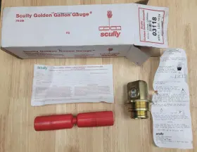 03118 Scully Golden Gallon Gauge Fits 1.5 Inch And 2 Tank Openings