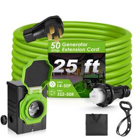 Seeutek 765150315021 50 Amp Generator Cord - 25 Ft 4 Prong Extension