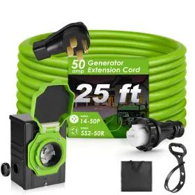 Seeutek 765150315021 50 Amp Generator Cord - 25 Ft 4 Prong Extension