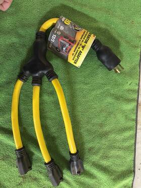 Southwire 1213-sw 2-ft 12 / 3 Heavy Duty Prong Yellow Extension Power Cord