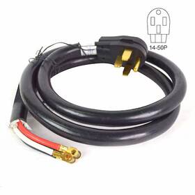 Superior Electric Rva1563 4-wire 50 Amp Range Cord Nema 14-50p Srdt 6awg/2