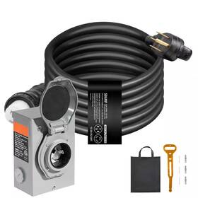 Svopes 705353386053 Generator Cord Kit 15 Ft. Stw 50 Amps 125 V 14-50 Plug Configuration Genera