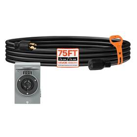 Vevor 197988714163 75 Ft 30a Generator Cord And Inlet Box 7500w L14-30