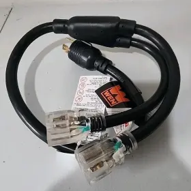 Pc1405 Wen 3 Ft. 10-gauge Sjtw Generator Extension Cord Splitter Pc1405 Wen 3 Ft. 10-gauge Sjtw Generator Extension Cord Splitter