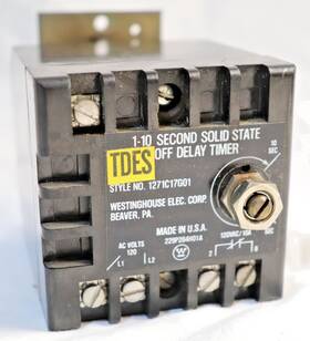 Westinghouse 229p264h01a 1271c17g01 Solid State Off Delay Timer Relay 120v 1-10s