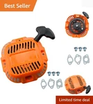 Orange Generac Recoil Starter Assembly For Power Washers - Durable And Reliable New. Price: $31.99.
