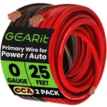 Gearit Gauge 25' 50' Cca Amplifier Power Ground Wire, Black/blue/red. New. Price: $66.95.