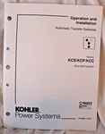 TP-6833 Kohler Operation And Installation Manual Power Systems Ats Switch Relkho New. Price: $29.00.