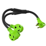 Leisurecords 24'' Rv Y Adapter 30 Amp Plug To Two Female 2.5... New. Price: $48.69.