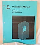 962-0126 Cummins Onan Operator's Manual Otpc Transfer Switch 40-3000A Ats Auto New. Price: $19.00.