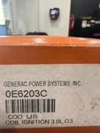 New Generac Coil Ignition 3.0L G3 0E6203C. Price: $98.39.