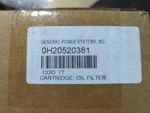New Generac 0H20520381 Cartridge Oil Filter Oem Generator Part 2992544. Price: $39.99.