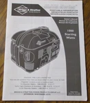 Briggs & Stratton G1000M Ac Portable Generator Operators Owners Parts Manual Good. Price: $34.95.