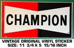 Champion Spark Plug - Vintage Original Vinyl Decal Sticker Automotive Products Used. Price: $10.23.