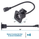 15A 110-125V Ac Rv Marine Power Inlet Port Plug 18" Extension Cord Trailer New. Price: $17.99.