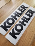 Kohler Mower Generator Decals Stickers Gloss Black 8"X1.75" Tractor (2) Fast Us New. Price: $16.81.