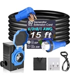 Seeutek 50 Amp Generator Cord 4 Prong 15 Ft Extension With New. Price: $135.00.