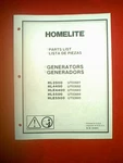 Homelite Generator Models HL2500 HL4400 HLE4400 HL5500 HLE5500 Parts Manual Very. Price: $5.00.
