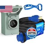 Bebobly 30 Amp Power Inlet Box And 15FT Generator Cord, 125V/250V Emergency New. Price: $98.82.
