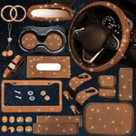 Jingsen 25PCS Bling Car Accessories Set 15" Steering Wheel Cover Shiny New. Price: $92.22.