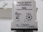 Macromatic PAP240 Series Phase Monitor Relay 5WMJ5 New. Price: $78.00.