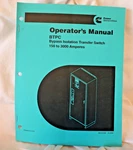 962-0128 Cummins Onan Operator's Manual Btpc Bypass Isolation Transfer Switch New. Price: $29.00.