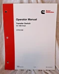 962-0136 Cummins Onan Operator Manual Otecse Transfer Switch Ats 40-1000A Binder New. Price: $39.00.