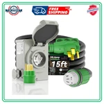 Amp Generator Cord 15FT & Pre-drilled Inlet Box, Nema 14-50P SS2-50R, Etl New. Price: $137.74.