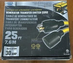 30 Amp Powerzone Electrical Cord, 10 Awg Conductor 25 Ft Length For Generator New. Price: $49.99.
