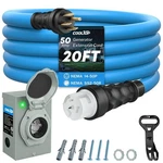 Cooltop 50 Amp Generator Cord And Power Inlet Box Kit, 20FT Extension Cable S... New. Price: $150.38.