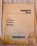 75078 Generac Owners Manual 73676 Automatic Transfer Switch Gts Type 100-2600 Used. Price: $19.00.