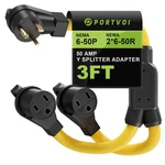 Portvoi Amp Welder Splitter Adapter Cord, 3 Prong 250V Nema 650 Male Plug ... New. Price: $86.04.