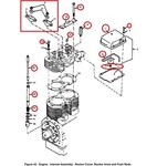 MEP002A - MEP003A Rocker Cover, Arm, Push Rod, Cylinder Head Assembly Used. Price: $348.10.