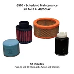 Generac 6570 - Scheduled Maintenance Kit For 3.4L 48/50KW New. Price: $119.99.