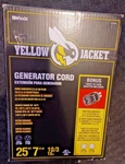 New Woods Yellow Jacket 25 Ft. 10/3 15A Generator Cord With Bonus Adapter. Price: $29.00.